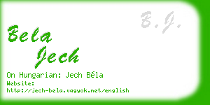 bela jech business card