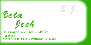 bela jech business card